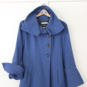 Geren Ford 100% Wool Silk Lining French Blue Coat